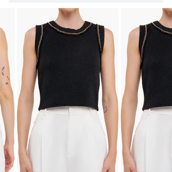 Endless Rose Gold Trimmed Sweater Tank (Size M) - Picture 9 of 16